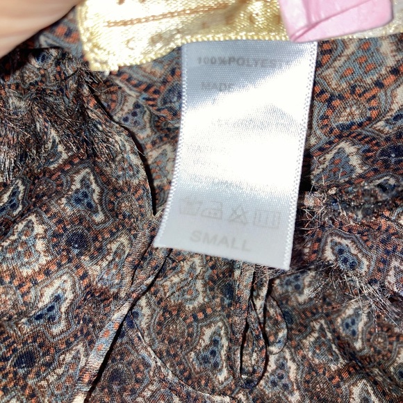 Francesca’s Size Small Brown Paisley Dress Small - Picture 5 of 13